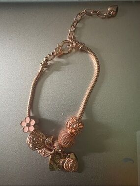 Fashion Pink Charm Bracelet
